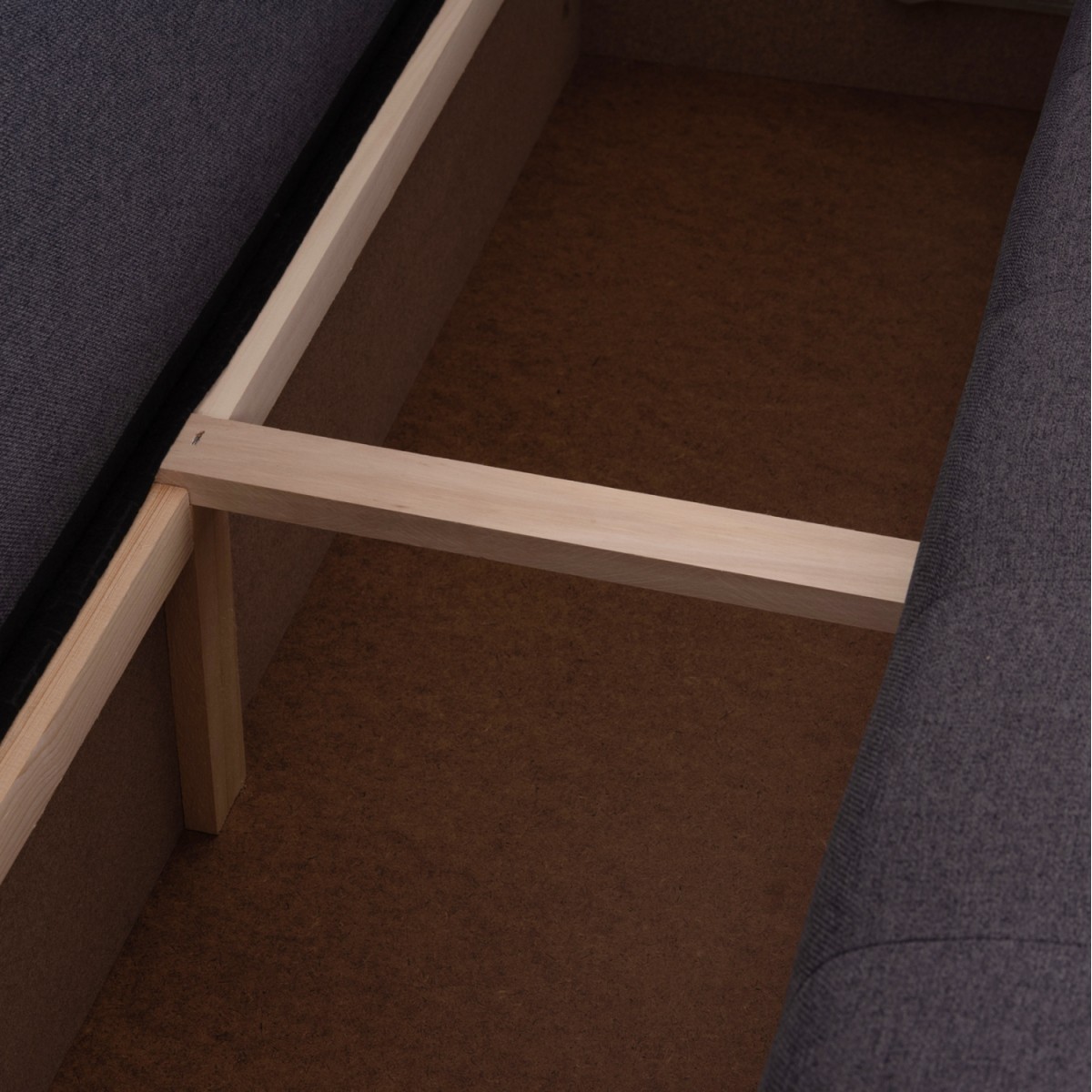 ΓΩΝΙΑΚΟΣ ΚΑΝΑΠΕΣ-ΚΡΕΒΑΤΙ ΜΕ ΑΠΟΘ.ΧΩΡΟ TRENDSTON HM3302.01R ΓΚΡΙ ΥΦΑΣΜΑ 298x177x95Υεκ