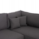 ΓΩΝΙΑΚΟΣ ΚΑΝΑΠΕΣ-ΚΡΕΒΑΤΙ ΜΕ ΑΠΟΘ.ΧΩΡΟ SAFFIRA HM3303.01R ΓΚΡΙ ΥΦΑΣΜΑ 270x195x100Υεκ.