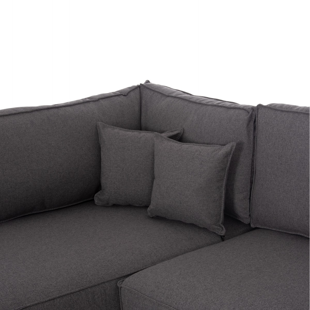 ΓΩΝΙΑΚΟΣ ΚΑΝΑΠΕΣ-ΚΡΕΒΑΤΙ ΜΕ ΑΠΟΘ.ΧΩΡΟ SAFFIRA HM3303.01L ΓΚΡΙ ΥΦΑΣΜΑ 270x195x100Υεκ.