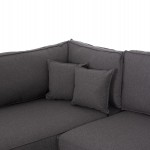 ΓΩΝΙΑΚΟΣ ΚΑΝΑΠΕΣ-ΚΡΕΒΑΤΙ ΜΕ ΑΠΟΘ.ΧΩΡΟ SAFFIRA HM3303.01L ΓΚΡΙ ΥΦΑΣΜΑ 270x195x100Υεκ.