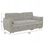 ΚΑΝΑΠΕΣ ΚΡΕΒΑΤΙ (ΓΩΝΙΑ) ΠΟΛΥΜΟΡΦΙΚΟΣ 3-ΘΕΣΙΟΣ VELAR HM3305.03 ΜΠΕΖ ΥΦΑΣΜΑ 207x90x80Υεκ.