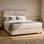 ΚΡΕΒΑΤΙ MILO ΔΙΠΛΟ ΜΕ ΑΠΟΘΗΚΕΥΤΙΚΟ ΧΩΡΟ HM622.32 ΜΠΕΖ ΥΦΑΣΜΑ-- ΓΙΑ ΣΤΡΩΜΑ 160x200εκ