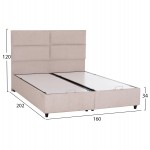 ΚΡΕΒΑΤΙ MILO ΔΙΠΛΟ ΜΕ ΑΠΟΘΗΚΕΥΤΙΚΟ ΧΩΡΟ HM622.32 ΜΠΕΖ ΥΦΑΣΜΑ-- ΓΙΑ ΣΤΡΩΜΑ 160x200εκ