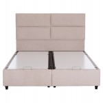 ΚΡΕΒΑΤΙ MILO ΔΙΠΛΟ ΜΕ ΑΠΟΘΗΚΕΥΤΙΚΟ ΧΩΡΟ HM622.32 ΜΠΕΖ ΥΦΑΣΜΑ-- ΓΙΑ ΣΤΡΩΜΑ 160x200εκ