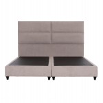 ΚΡΕΒΑΤΙ ΥΠΕΡΔΙΠΛΟ MILO ΑΠΟ ΜΠΕΖ ΥΦΑΣΜΑ HM628.32 ΓΙΑ ΣΤΡΩΜΑ 180x200 εκ.