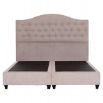 ΚΡΕΒΑΤΙ ΔΙΠΛΟ MALENA HM638.32 ΜΠΕΖ ΥΦΑΣΜΑ- ΓΙΑ ΣΤΡΩΜΑ 150x200εκ.