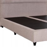 ΚΡΕΒΑΤΙ ΔΙΠΛΟ MALENA HM638.32 ΜΠΕΖ ΥΦΑΣΜΑ- ΓΙΑ ΣΤΡΩΜΑ 150x200εκ.