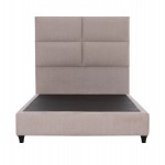 ΚΡΕΒΑΤΙ HMIΔΙΠΛΟ MILO ΑΠΟ ΜΠΕΖ ΥΦΑΣΜΑ HM646.32 ΓΙΑ ΣΤΡΩΜΑ 120x200 εκ.