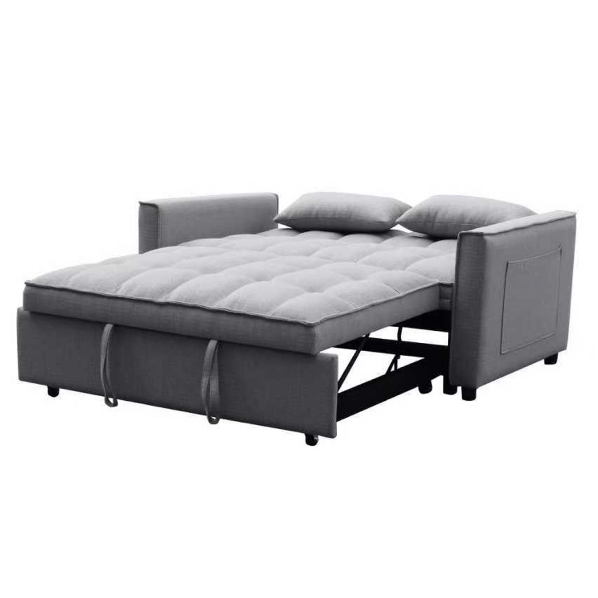 ΚΑΝΑΠΕΣ ΚΡΕΒΑΤΙ 2-ΘΕΣΙΟΣ BORG HM3289.11 ΓΚΡΙ ΥΦΑΣΜΑ 142x94x78Υεκ