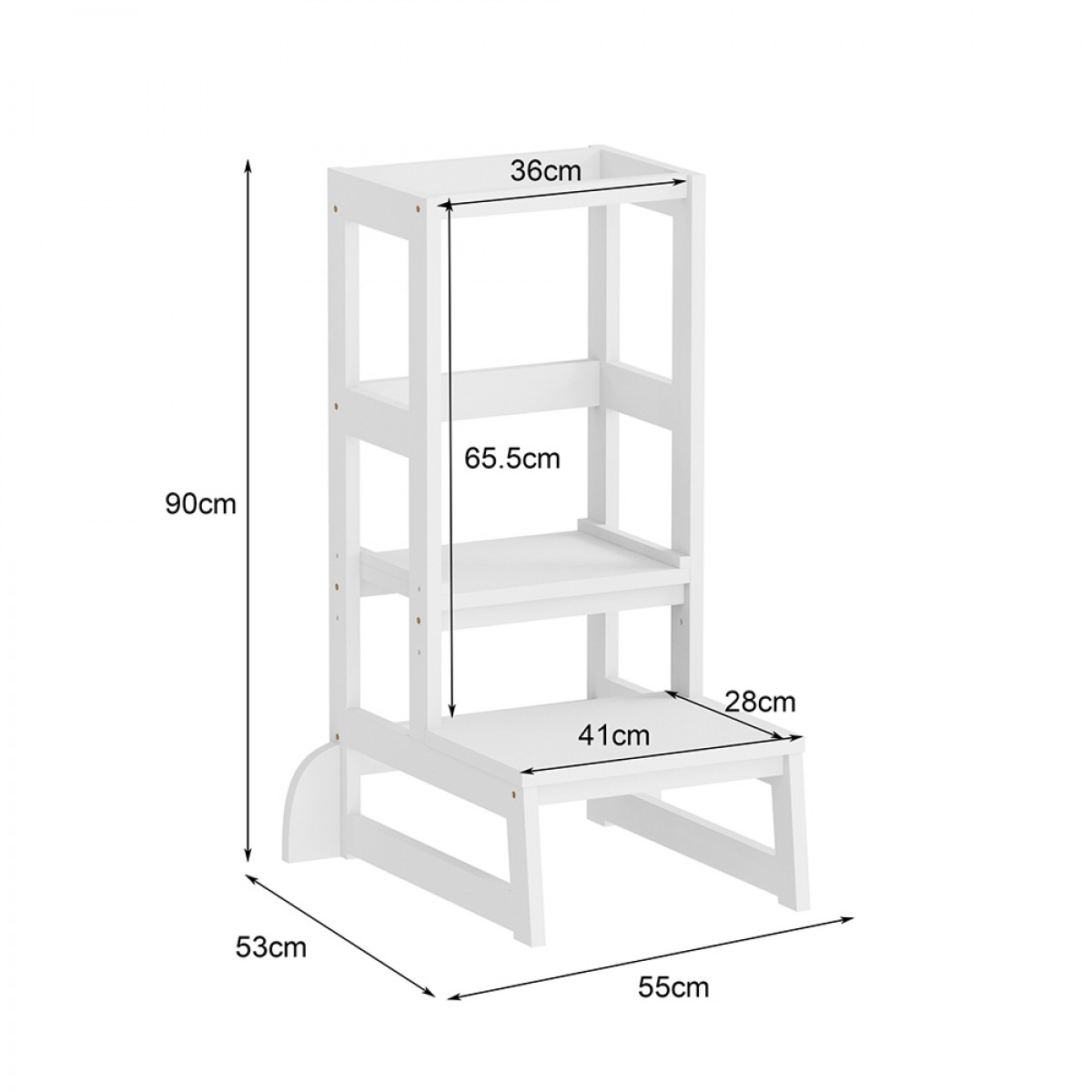 ΠΥΡΓΟΣ ΕΚΜΑΘΗΣΗΣ τ.MONTESSORI PEPE HM9291.03 ΞΥΛΟ ΠΕΥΚΟΥ ΛΕΥΚΟ 55x53x90Υεκ