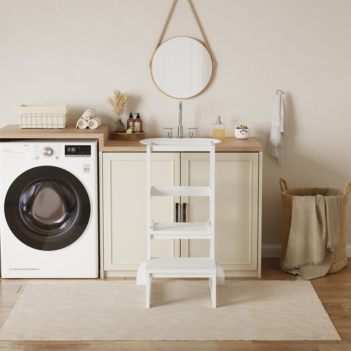 ΠΥΡΓΟΣ ΕΚΜΑΘΗΣΗΣ τ.MONTESSORI PEPE HM9291.03 ΞΥΛΟ ΠΕΥΚΟΥ ΛΕΥΚΟ 55x53x90Υεκ