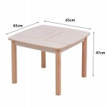 ΤΡΑΠΕΖΑΚΙ ΠΑΙΔΙΚΟ ΜΕ ΑΠΟΘ.ΧΩΡΟΥΣ RICKI HM18339.01 MDF & ΣΥΜΗΔΑ ΣΕ ΦΥΣΙΚΟ 65x65x47Υεκ