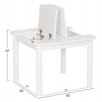 ΤΡΑΠΕΖΑΚΙ ΠΑΙΔΙΚΟ ΜΕ ΑΠΟΘ.ΧΩΡΟΥΣ RICKI HM18339.03 MDF & ΣΥΜΗΔΑ ΣΕ ΛΕΥΚΟ 65x65x47Υεκ