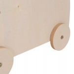 ΠΑΙΔΙΚΟ ΤΡΟΛΕΥ/ΚΑΡΟΤΣΑΚΙ RICKI HM18341.01 MDF & ΚΟΝΤΡΑΠΛΑΚΕ ΦΥΣΙΚΟ 33x45x50Υεκ