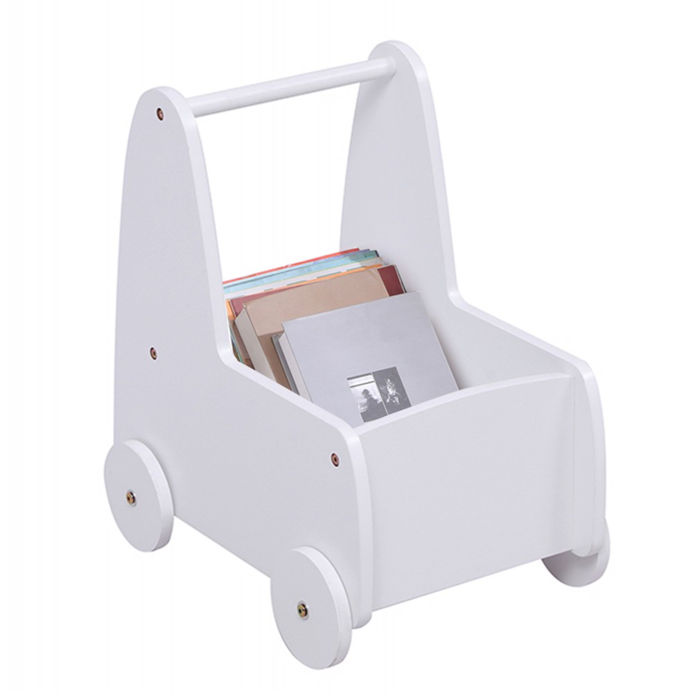 ΠΑΙΔΙΚΟ ΤΡΟΛΕΥ/ΚΑΡΟΤΣΑΚΙ RICKI HM18341.03 MDF & ΚΟΝΤΡΑΠΛΑΚΕ ΛΕΥΚΟ 33x45x50Υεκ