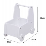 ΠΑΙΔΙΚΟ ΤΡΟΛΕΥ/ΚΑΡΟΤΣΑΚΙ RICKI HM18341.03 MDF & ΚΟΝΤΡΑΠΛΑΚΕ ΛΕΥΚΟ 33x45x50Υεκ