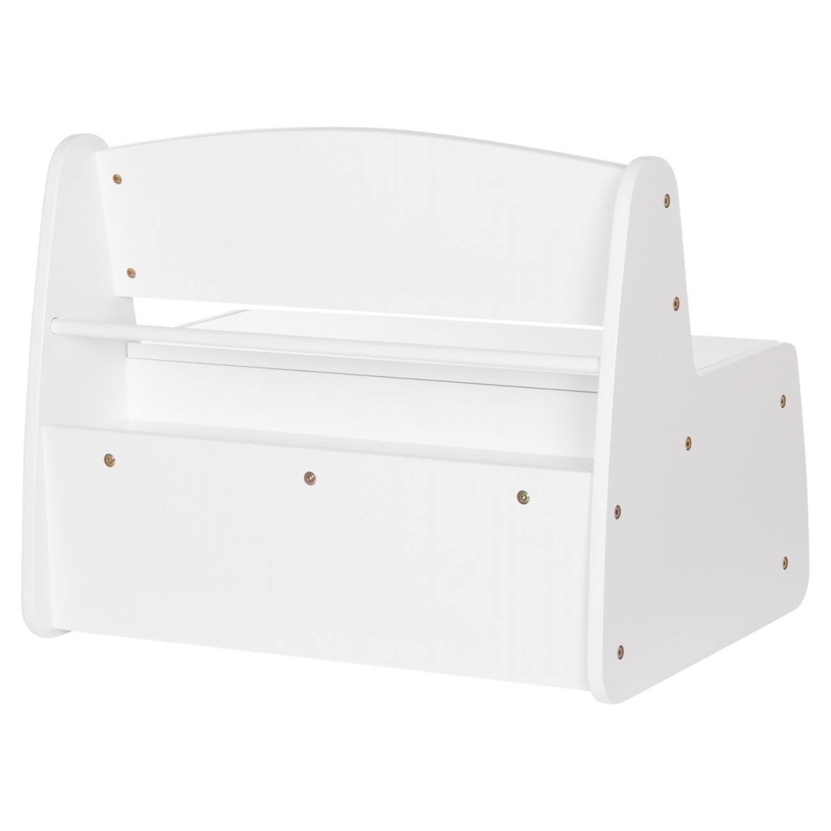 ΠΑΓΚΑΚΙ ΠΑΙΔΙΚΟ ΜΕ ΑΠΟΘ.ΧΩΡΟ RICKI HM18342.03 MDF & ΚΟΝΤΡΑΠΛΑΚΕ ΛΕΥΚΟ 63x43x47Υεκ