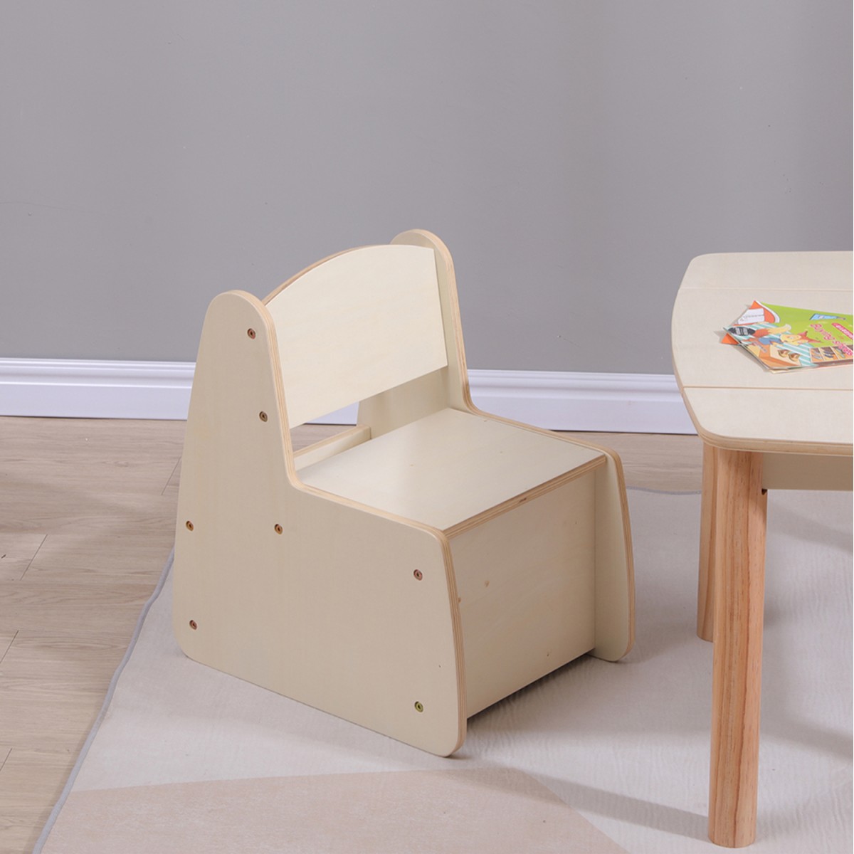 ΠΑΙΔΙΚΟ ΚΑΡΕΚΛΑΚΙ ΜΕ ΑΠΟΘ.ΧΩΡΟ RICKI HM18343.01 ΚΟΝΤΡΑΠΛΑΚΕ/MDF ΦΥΣΙΚΟ 33x43x47Υεκ