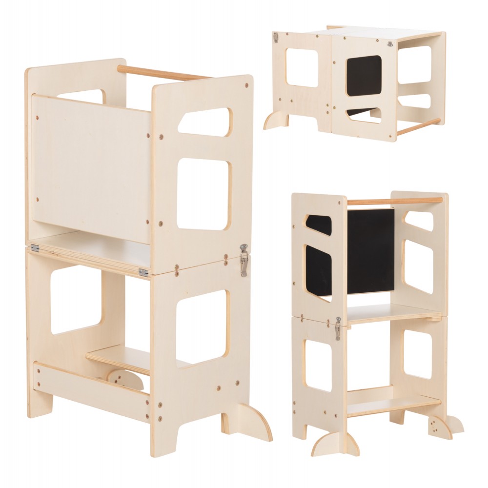 ΠΥΡΓΟΣ ΕΚΜΑΘΗΣΗΣ ΜΕ ΠΙΝΑΚΑ RICKI HM18344.01 ΞΥΛΟ ΠΕΥΚΟΥ ΦΥΣΙΚΟ 43x32x84Υεκ