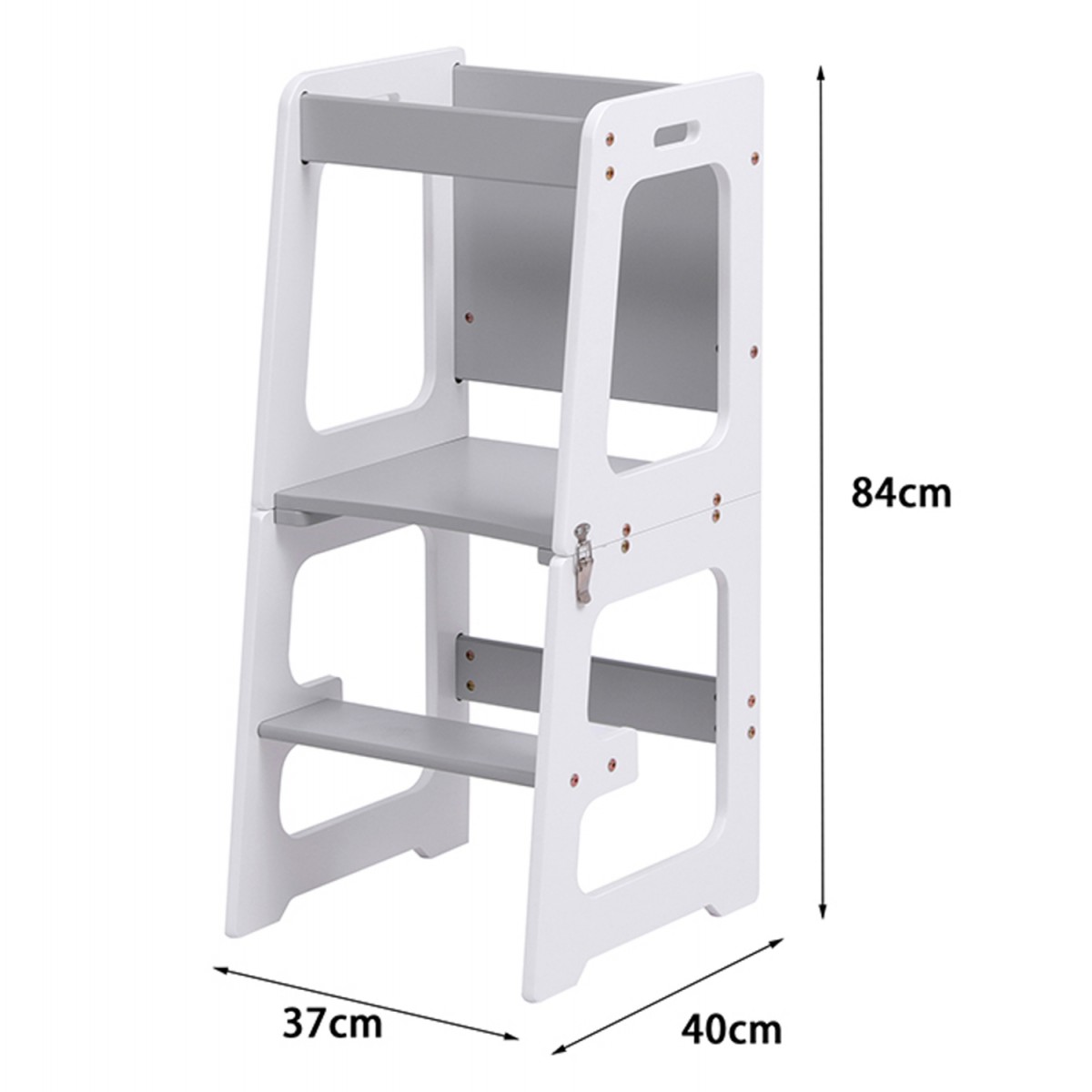 ΠΥΡΓΟΣ ΕΚΜΑΘΗΣΗΣ ΜΕ ΠΙΝΑΚΑ RICKI HM18345.03 ΞΥΛΟ ΠΕΥΚΟΥ ΛΕΥΚΟ/ΓΚΡΙ 37x40x84Υεκ