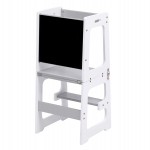 ΠΥΡΓΟΣ ΕΚΜΑΘΗΣΗΣ ΜΕ ΠΙΝΑΚΑ RICKI HM18345.03 ΞΥΛΟ ΠΕΥΚΟΥ ΛΕΥΚΟ/ΓΚΡΙ 37x40x84Υεκ