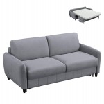 ΚΑΝΑΠΕΣ-ΚΡΕΒΑΤΙ ΜΕ ΑΝΑΔΙΠΛ.ΣΤΡΩΜΑ ETUDINE HM3311.01 ΓΚΡΙ ΥΦΑΣΜΑ 185x97x87Υεκ