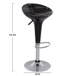 ΣΚΑΜΠΟ ΜΠΑΡ DAISY HM200.01 ΜΕ ΑΜΟΡΤΙΣΕΡ ΣΕ ΜΑΥΡΟ & ΧΡΩΜΙΟ ΧΡΩΜΑ 43,5x38x86Υεκ