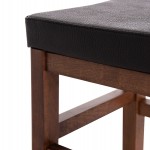 ΣΚΑΜΠO ΚΑΦΕΝΕΙΟΥ ΚΑΦΕ ΜΕ PU ΜΑΥΡΟ ΤΕΤΡΑΓΩΝΟ HM8069 30x34x82Υ εκ.