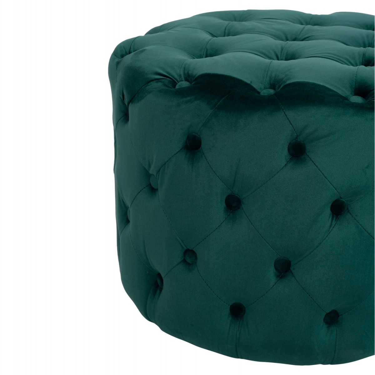 ΣΚΑΜΠΟ KASSIE ΚΥΠΑΡΙΣΣΙ ΒΕΛΟΥΔΟ ΤΥΠΟΥ CHESTERFIELD HM8406.03 Φ60x43Υ εκ.