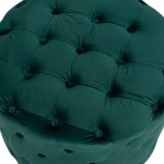 ΣΚΑΜΠΟ KASSIE ΚΥΠΑΡΙΣΣΙ ΒΕΛΟΥΔΟ ΤΥΠΟΥ CHESTERFIELD HM8406.03 Φ60x43Υ εκ.