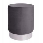 ΣΚΑΜΠΟ LEVY ΓΚΡΙ ΒΕΛΟΥΔΟ ΜΕ ΑΣΗΜΕΝΙΑ ΒΑΣΗ HM8408.01 Φ35x43Υ εκ.