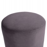 ΣΚΑΜΠΟ LEVY ΓΚΡΙ ΒΕΛΟΥΔΟ ΜΕ ΑΣΗΜΕΝΙΑ ΒΑΣΗ HM8408.01 Φ35x43Υ εκ.