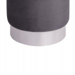 ΣΚΑΜΠΟ LEVY ΓΚΡΙ ΒΕΛΟΥΔΟ ΜΕ ΑΣΗΜΕΝΙΑ ΒΑΣΗ HM8408.01 Φ35x43Υ εκ.