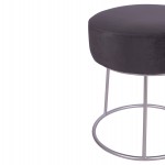 ΣΚΑΜΠΟ KARLO ΓΚΡΙ ΒΕΛΟΥΔΟ ΜΕ ΑΣΗΜΙ ΒΑΣΗ HM8411.01 Φ36x38Υ εκ.