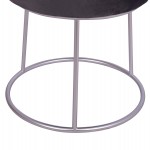 ΣΚΑΜΠΟ KARLO ΓΚΡΙ ΒΕΛΟΥΔΟ ΜΕ ΑΣΗΜΙ ΒΑΣΗ HM8411.01 Φ36x38Υ εκ.