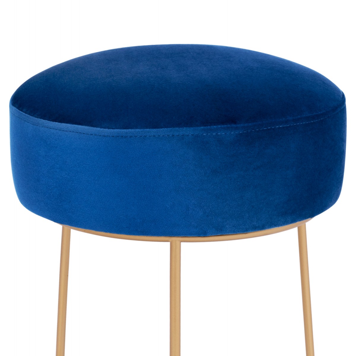 ΣΚΑΜΠΟ KARLO HM8411.08 ΜΠΛΕ ΒΕΛΟΥΔΟ ΜΕ ΧΡΥΣΗ ΒΑΣΗ Φ36x38Υ εκ.