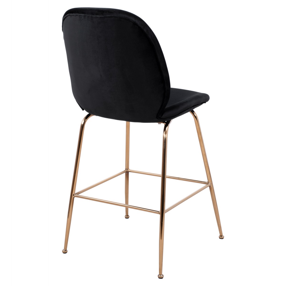 ΣΚΑΜΠΟ ΜΕΣΑΙΟΥ ΥΨΟΥΣ NORA HM8524.04 ΒΕΛΟΥΔΟ ΜΑΥΡΟ & ΧΡΥΣΟ ΜΕΤΑΛΛΙΚΟ ΣΚΕΛΕΤΟ 48x61x103Υ εκ.