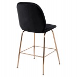 ΣΚΑΜΠΟ ΜΕΣΑΙΟΥ ΥΨΟΥΣ NORA HM8524.04 ΒΕΛΟΥΔΟ ΜΑΥΡΟ & ΧΡΥΣΟ ΜΕΤΑΛΛΙΚΟ ΣΚΕΛΕΤΟ 48x61x103Υ εκ.