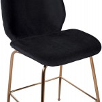 ΣΚΑΜΠΟ ΜΕΣΑΙΟΥ ΥΨΟΥΣ NORA HM8524.04 ΒΕΛΟΥΔΟ ΜΑΥΡΟ & ΧΡΥΣΟ ΜΕΤΑΛΛΙΚΟ ΣΚΕΛΕΤΟ 48x61x103Υ εκ.