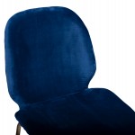 ΣΚΑΜΠΩ ΜΕΣΑΙΟΥ ΥΨΟΥΣ NORA HM8524.08 ΒΕΛΟΥΔΟ ΜΠΛΕ & ΧΡΥΣΟ ΜΕΤΑΛΛΙΚΟ ΣΚΕΛΕΤΟ 48x61x103 εκ.