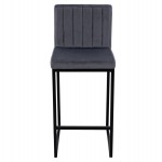 ΣΚΑΜΠΟ ΜΕΣΑΙΟΥ ΥΨΟΥΣ PIPER ΒΕΛΟΥΔΟ ΓΚΡΙ & ΜΑΥΡΟ ΜΕΤΑΛΛΙΚΟ ΣΚΕΛΕΤΟ HM8525.01 40x49x96Υ εκ.