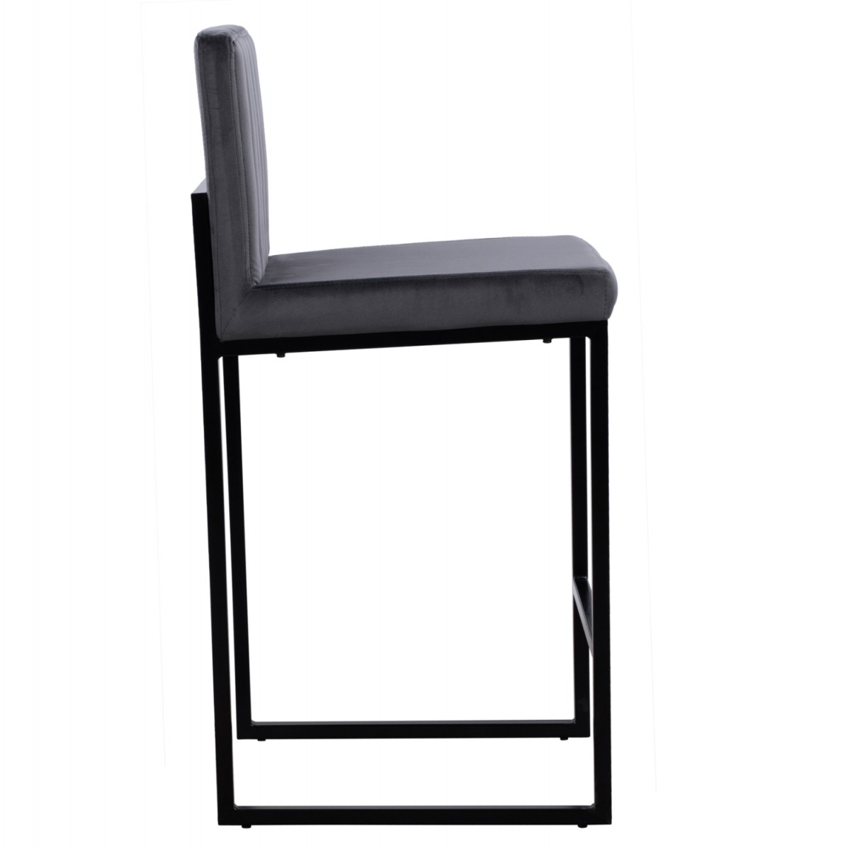 ΣΚΑΜΠΟ ΜΕΣΑΙΟΥ ΥΨΟΥΣ PIPER ΒΕΛΟΥΔΟ ΓΚΡΙ & ΜΑΥΡΟ ΜΕΤΑΛΛΙΚΟ ΣΚΕΛΕΤΟ HM8525.01 40x49x96Υ εκ.