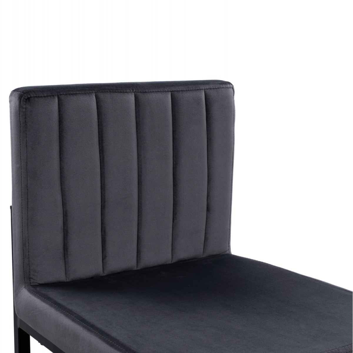 ΣΚΑΜΠΟ ΜΕΣΑΙΟΥ ΥΨΟΥΣ PIPER ΒΕΛΟΥΔΟ ΓΚΡΙ & ΜΑΥΡΟ ΜΕΤΑΛΛΙΚΟ ΣΚΕΛΕΤΟ HM8525.01 40x49x96Υ εκ.