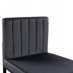 ΣΚΑΜΠΟ ΜΕΣΑΙΟΥ ΥΨΟΥΣ PIPER ΒΕΛΟΥΔΟ ΓΚΡΙ & ΜΑΥΡΟ ΜΕΤΑΛΛΙΚΟ ΣΚΕΛΕΤΟ HM8525.01 40x49x96Υ εκ.