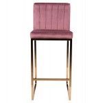 ΣΚΑΜΠΟ ΜΕΣΑΙΟΥ ΥΨΟΥΣ PIPER ΒΕΛΟΥΔΟ ΣΑΠΙΟ ΜΗΛΟ & ΧΡΥΣΟ ΜΕΤΑΛΛΙΚΟ ΣΚΕΛΕΤΟ HM8525.02 40x49x96 εκ.