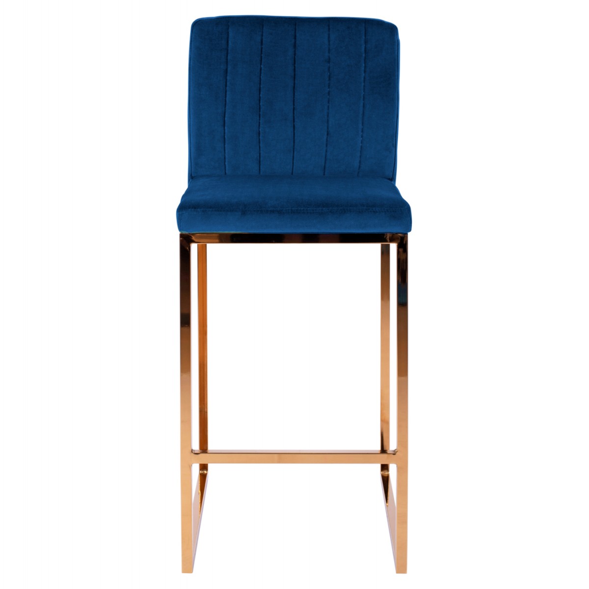 ΣΚΑΜΠΟ ΜΕΣΑΙΟΥ ΥΨΟΥΣ PIPER ΒΕΛΟΥΔΟ ΜΠΛΕ & ΧΡΥΣΟ ΜΕΤΑΛΛΙΚΟ ΣΚΕΛΕΤΟ HM8525.08 40x49x96Υ εκ.