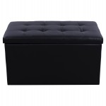 ΣΚΑΜΠΟ-ΜΠΑΟΥΛΟ PU ΜΕ ΑΠΟΘΗΚΕΥΤΙΚΟ ΧΩΡΟ PUNK ΜΑΥΡΟ HM279.01 90x50x52Υ εκ.