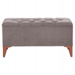 ΣΚΑΜΠΟ ΜΠΑΟΥΛΟ STROL HM9261.01 ΚΑΠΙΤΟΝΕ ΜΕ ΓΚΡΙ ΥΦΑΣΜΑ 90x40x46Yεκ.