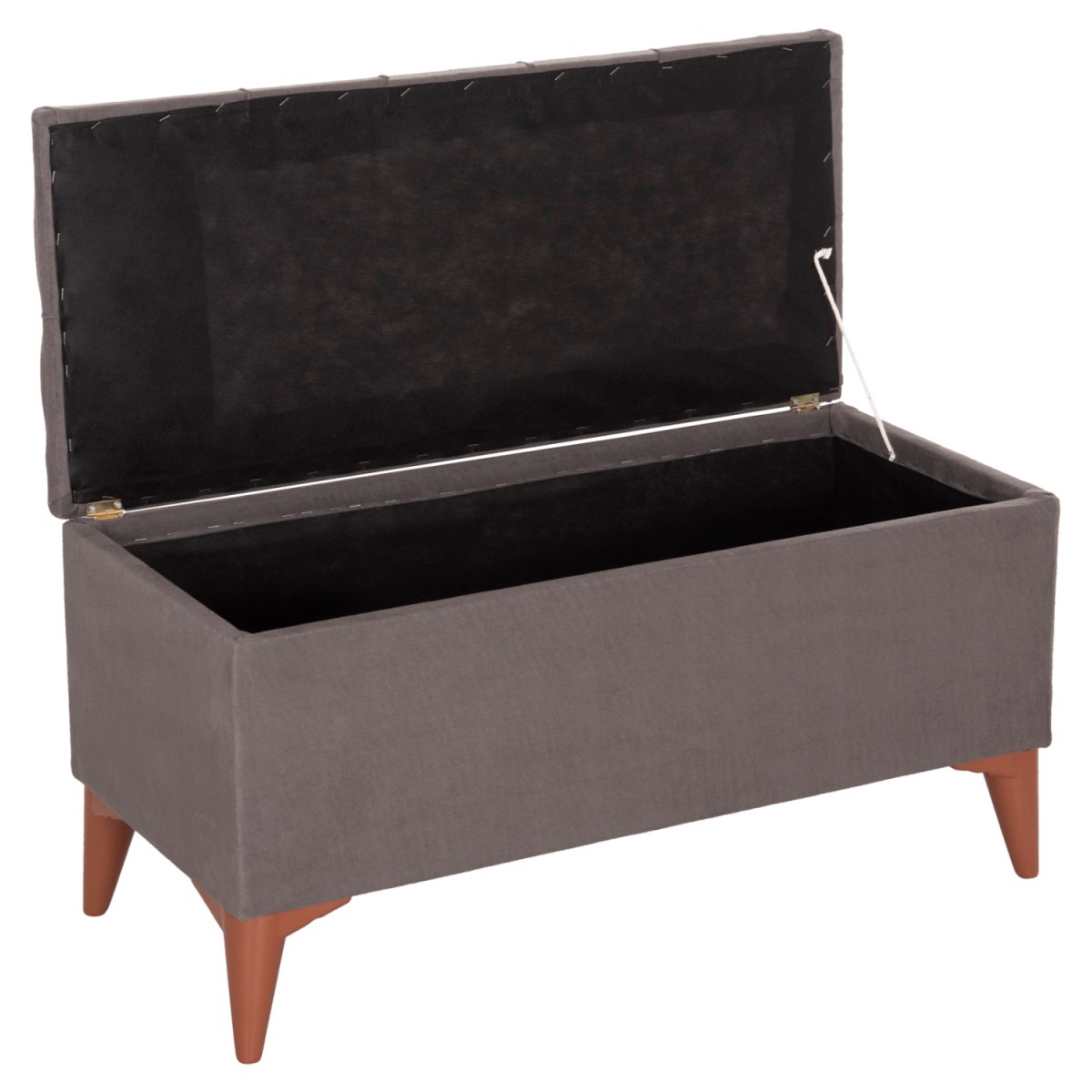 ΣΚΑΜΠΟ ΜΠΑΟΥΛΟ STROL HM9261.01 ΚΑΠΙΤΟΝΕ ΜΕ ΓΚΡΙ ΥΦΑΣΜΑ 90x40x46Yεκ.