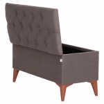 ΣΚΑΜΠΟ ΜΠΑΟΥΛΟ STROL HM9261.01 ΚΑΠΙΤΟΝΕ ΜΕ ΓΚΡΙ ΥΦΑΣΜΑ 90x40x46Yεκ.